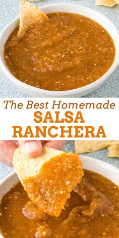 the best homemade salsa ranchera recipe is made with only three ingredients and ready to be eaten