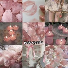 pink candles are being used to light up the room and make them look like they have been