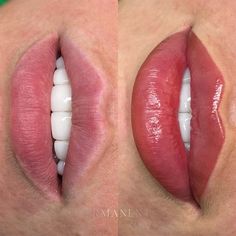 Lip Microblading AKA Lip Blush - Permanent Lip Makeup Lip Blush And Filler, Permanent Lip Color Tattoo Before And After, Lip Blush Permanent Makeup, Lip Blushing Color Chart, Lip Blush Natural, Natural Lip Blushing, Lip Tinting Permanent