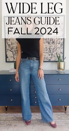 #Wide Leg Jeans# Winter Denim Outfits, How To Wear Wide Leg Jeans, How To Style Wide Leg Jeans, Style Wide Leg Jeans, Wide Leg Jeans Outfit, Hiking Fashion, Jean Trends, Hottest Fashion Trends, Trendy Fall Outfits