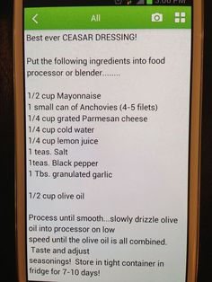 a cell phone with instructions on how to use the recipe for desserts and pies