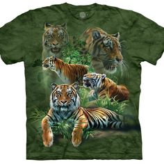 Do You Love Tigers? Be At One With Your Inner Self With This Tiger Jungle Big Cat Adult T-Shirt From The Mountain! ~ Classic Style Pre Shrunk Mottle Dye Adult Unisex T-Shirt With A Generous Cut. Each One Is Unique! ~ Made From 100% Heavy Weight Cotton. 100% Irresistible. ~ Features Amazingly Realistic Graphics And Vibrant Colors. ~ Machine Washable And Can Be Ironed Over. Designs Will Not Fade Or Crack. Condition - Brand New! Unused In Perfect Condition. Zoo Marketing, Twitter Famous, Mountain Jungle, Epic Clothes, Jungle Cat, Tiger Shirt, Mountain Tshirt, Tiger T Shirt, Mountain Man