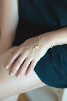 Hand Bracelet With Ring, Gold Hand Chain, Gold Body Chain, Formal Jewelry, Foot Bracelet