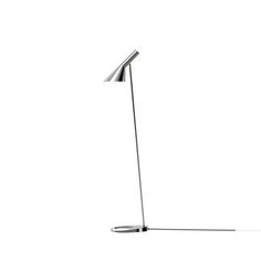 The fixture emits downward-directed light. The angle of the shade can be adjusted to optimize light distribution. The shade is painted white on the inside to ensure a soft comfortable light. Shade Color: Stainless Steel Polished, Base Finish: Stainless Steel Polished Louis Poulsen AJ Floor Lamp - Floor Lamps in Stainless Steel Polished | Size 51.18" H X 7" W X 10.83" D | Perigold Aj Floor Lamp, Louis Poulsen Aj, Lamp Floor, Stainless Steel Polish, Louis Poulsen, Light Shade, Floor Lamps, White Painting, Floor Lamp