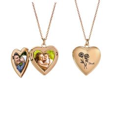 PRICES MAY VARY. Personalized Keepsake for Any Occasion - Crafted from durable stainless steel with exquisite Birthday Flower Designs, this Necklace with Picture Inside is perfect for any occasion. This heart locket necklace is a perfect gift for any special occasion like parties or anniversaries A Romantic Gesture for Valentine's Day - Imagine surprising your loved one with a Heart Locket Necklace on Valentine's Day. Inside the locket is a photo of the two of you together, symbolizing your bond and creating a moment that will be remembered forever A Thoughtful Gift for Mother's Day - Give your mom a gift that truly reflects your love and appreciation. This Locket Necklace for Women comes with a custom engraving option, allowing you to add a personal message along with a cherished photo. I Necklace With Picture Inside, Necklace With Picture, Locket Necklaces, Cool Gifts For Teens, Picture Locket, Birthday Flower, Heart Locket Necklace, Romantic Gestures, Birthday Flowers