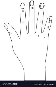 a hand with two fingers extended up in the air, black and white outline on a white