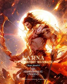 the poster for karnia the last warrior, which features an image of a man holding