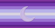 the letter c is made up of purple and white stripes with a crescent on it