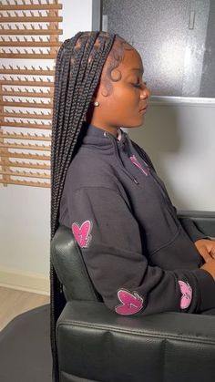 Braided Box Braids, Self Maintenance, Lemonade Braids Hairstyles, Braids And Locs, 4a Natural Hair, Short Box Braids Hairstyles