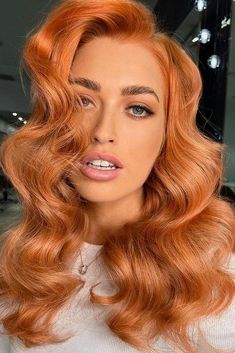 15 Stunning Winter Hair Color Ideas for Blondes in 2023-2024 - thepinkgoose.com Orange Hair Colors, Copper Orange Hair, Hair Color 2024, Copper Blonde Balayage, Bronze Hair Color, Copper Blonde Hair Color, Natural Brown Hair, Funky Hair