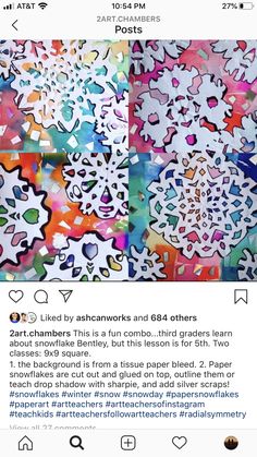 the instagram page on twitter shows an image of different colored patterns and colors, including white