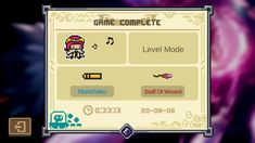 a screen shot of the game complete level mode