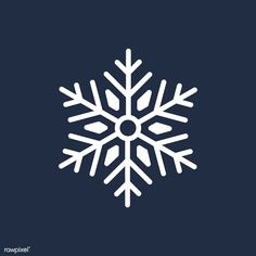 a white snowflake on a dark blue background