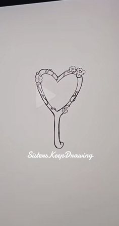 a drawing of a stethoscope in the shape of a heart