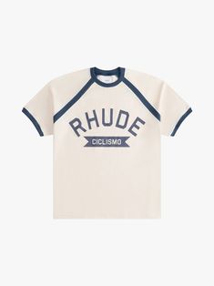 CYCLIN RAGLAN TEE – R H U D E 90s Graphic Tees Vintage, College Shirt Design, Raglan Tshirt, Film Gift, Aesthetic Outfits Men, College Shirts, H U, Funny Tee Shirts, Graphic Tees Vintage