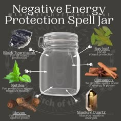 Protection Spell Jar, Protection From Negative Energy, Protection Spell, Witch Spirituality, Magic Spell Book