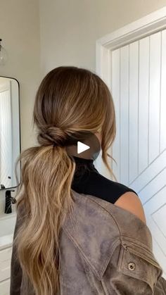 721K views · 85K reactions | fall hairstyle 🍂 a mock neck top with a ponytail 🤌🏼
.
.
.
.
#hairtutorial #hairstyle #style #fashion #fallfashion #fallstyle #falloutfits #fallhair #ponytail | breanna cohoon Cute Ponytail Hairstyles, Guy Haircuts Long, Quick Hair, Ponytail Hairstyles Easy, Cute Ponytails, A Ponytail, Skin Nails, Stylish Haircuts, Fresh Hair