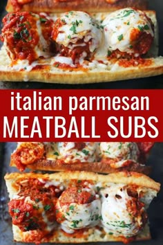 italian parmesan meatball subs are the perfect appetizer for any meal