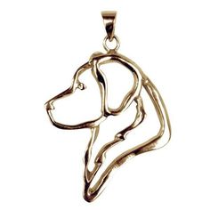 a pendant with a dog's head on it