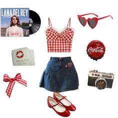 Cherry Cola Aesthetic Outfits, Born To Die Outfit, Lana Aesthetic, Vintage Americana Aesthetic, Americana Outfits, Desired Wardrobe, 80s Inspired Outfits, Space Outfit, Style Bundle