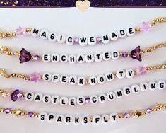 Castles Crumbling, Eras Bracelets, Adjustable Friendship Bracelet, Taylor Swift Tour Outfits, Swift Concert, Sparks Fly, Friendship Bracelets With Beads