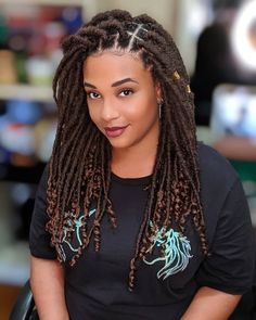 Hairstyles Over Dreads, Female Dreads Hairstyles, Faux Dreads, Long Dreads, Locs Styles, Crochet Dreads, Dreads Girl, Hairstyle Names