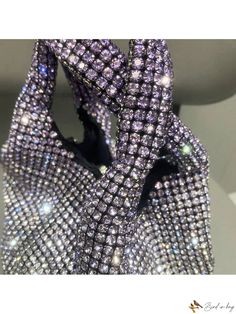 Bird in Bag - Evening Essential Rhinestone Embellished Ombre Shoulder Clutch Rhinestone Handbags, Purple Details, Rhinestone Clutch, Crystal Bags, Crystal Clutch, Hobo Shoulder Bag, Luxury Designer Handbags, Evening Clutch Bag, Evening Clutch