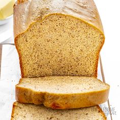 a loaf of bread sitting on top of a cooling rack