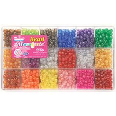 the bead box contains many different colored beads