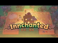 the title for an animated game, incchaited with many different items and colors