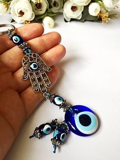 Protection Keychain, Evil Eye Keychain, Hamsa Evil Eye, Evil Eye Beads, Hamsa Bracelet, Turkish Evil Eye, Eye Beads