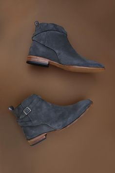 Upper Genuine Suede leather Sole genuine leather Heel Leather Pull On Buckle closure Making time 7 to 10 day Office Boots, Jodhpur Boots, Jodhpur, Mens Oxfords, Leather Pulls, Monk Strap, Gray Suede, Leather Heels, Suede Leather