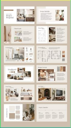 an image of a brochure with many different pictures on it, including the kitchen and