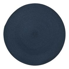 a dark blue rug on a white background, with the center circle in the middle