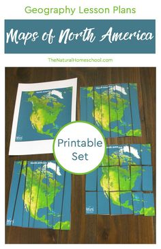 the printable map set is shown with text that reads, maps of north america