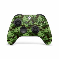 the green camo xbox controller is shown