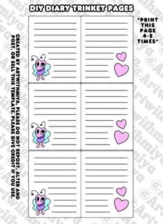 a printable valentine's day time page with hearts and an image of a bee