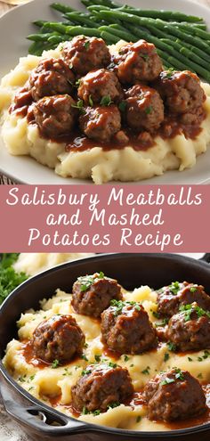 Meatballs On Mashed Potatoes, Mashed Potato And Meatball Casserole, Meatballs With Mashed Potatoes And Gravy, Mash Potatoes And Ground Beef, Boiled Potatoes And Meatballs, Beef Meatball Recipes Baked, Meatball Recipes Gravy, All Beef Meatballs, Meatball Mashed Potato Recipes