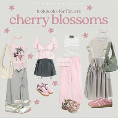 Different Types Of Styles Outfits, Outfits For Dates, Flower Outfits, Cherry Blossom Outfit, Lookbook Aesthetic, Spring Outfit Aesthetic, Flower Outfit, Spring Lookbook, After Life