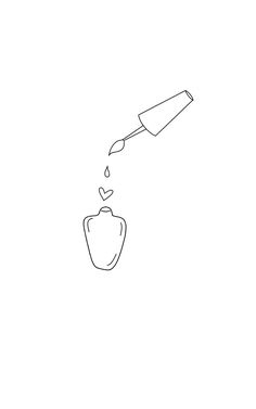 a black and white line drawing of a pepper shaker being dropped from a bottle