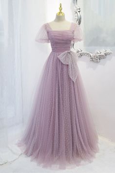 डिजाइनर कपड़े, Dream Fairy, Purple Tulle, Purple Evening Dress, Beautiful Evening Gowns, A Line Prom Dress, Banquet Dresses, Lady Dress, A Line Prom Dresses