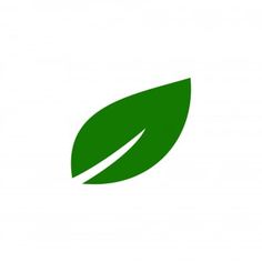 a green leaf logo on a white background