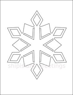 a snowflake that has been drawn in the shape of an ornament