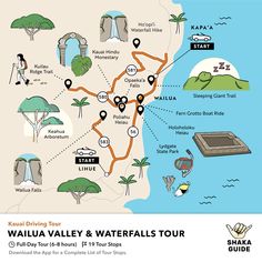 the waiu valley and waterfalls tour map