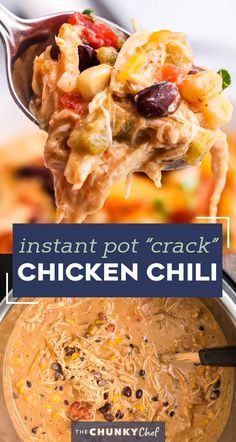 This ultra creamy Crack Chicken Chili is made in about 30 minutes in the Instant Pot.  Made with shredded chicken, beans, cheese, ranch seasoning and plenty of spice, it's the perfect weeknight dinner recipe the whole family will LOVE! #chickenchili #crackchicken #instantpot #pressurecooker #ranch #dinner #easyrecipe #weeknight Stovetop Chili, Chicken Beans, Instant Pot Soup, Instant Pot Dinner Recipes, Easy Instant Pot Recipes, Ranch Seasoning, Weeknight Dinner Recipe, White Chicken