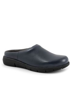 Andria is a classic mule design with a thick flexible sole and a cushioned removable footbed.Leather UpperBrushed Sueded Microfiber LiningRubber OutsoleBrushed Sueded Microfiber Footbed1 1/4" Heel heightSlip On Clog available in sizes M 5-11, 12 W 6-11, 12 WW 6-11, 12 | Extra Wide Width Women's Andria Slip On Clog by SoftWalk in Navy (Size 8 WW) Goddess Bras, Swim Leggings, Pajama Day, High Waisted Swim Bottoms, High Waisted Swim, Womens Scrubs, Slip On Mules, Tankini Set, Slides Shoes