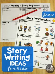 the story writing ideas for kids is shown here