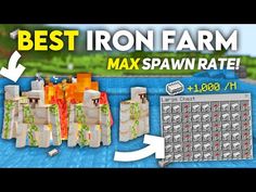 the best iron farm max spawn rate in minecraft