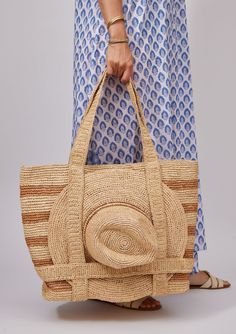 Our favorite Original Straw Traveler Bag now in a stripe colorway is sure to brighten up your spring and summer with a special built in spot for you favorite sunhat! Packable for easy travel and roomie for all of your sarongs, bathing suits and sunscreen. Shop Navy Stripe and Natural *hat sold separately Material: 100% Striped Straw Bag For Summer Daily Use, Striped Straw Bag For Daily Use In Summer, Summer Striped Straw Bag For Daily Use, Striped Straw Bag For Travel, Luxury Straw Bag, Striped Woven Beach Bag For Summer, Summer Vacation Beach Bag With Striped Lining, Striped Travel Bags For Summer, Striped Summer Beach Bag For Vacation