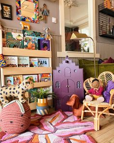 a room filled with lots of toys and decor